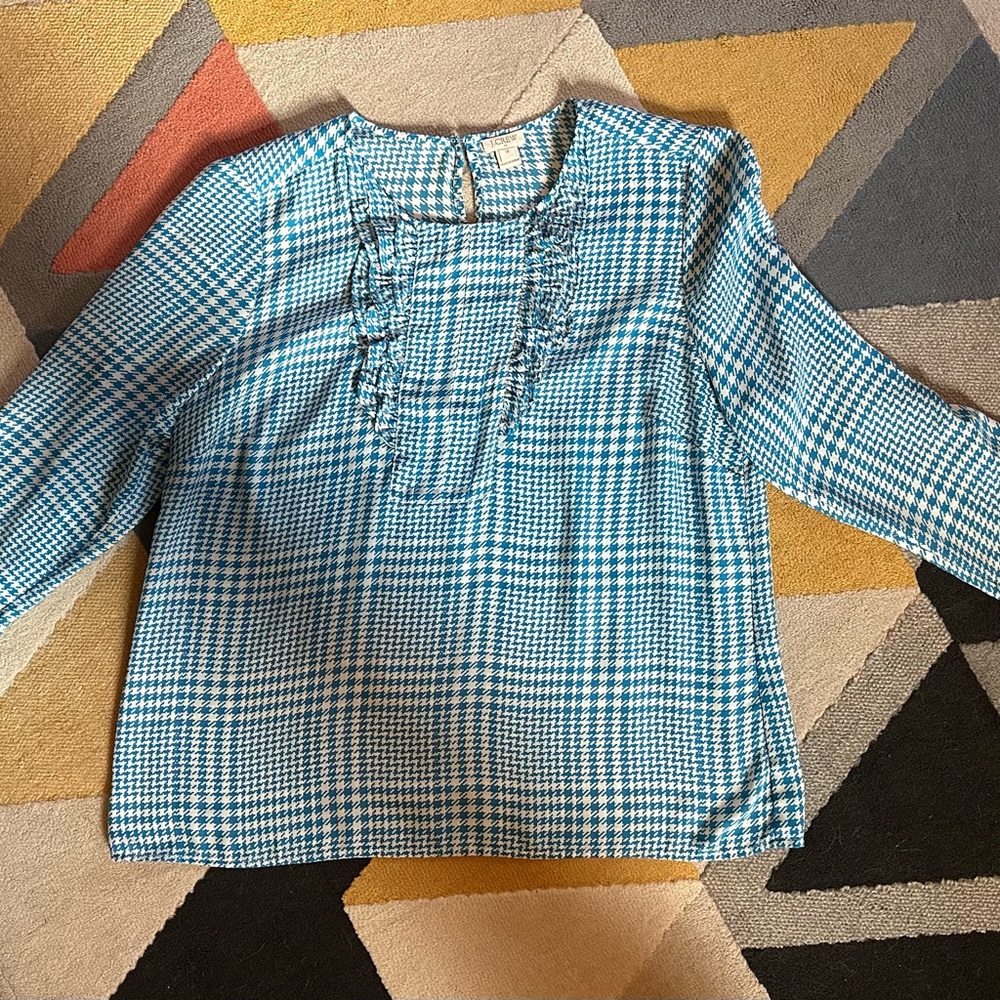 J. Crew houndstooth blouse